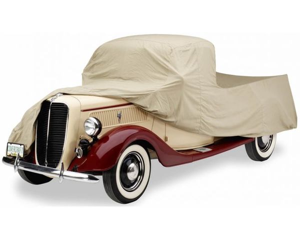 Tan flannel indoor car cover