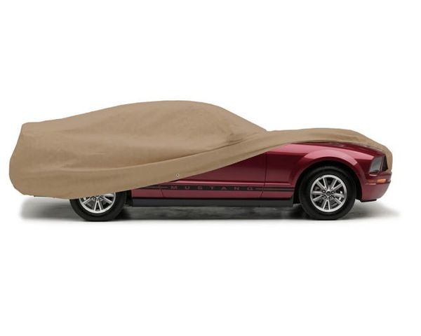 Taupe indoor or outdoor car cover