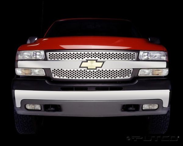 Installs over factory grille