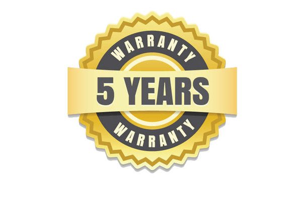 5-year limited warranty